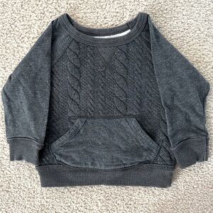 Sweatshirt Charcoal Cable Knit toddler 18 Osh Kosh